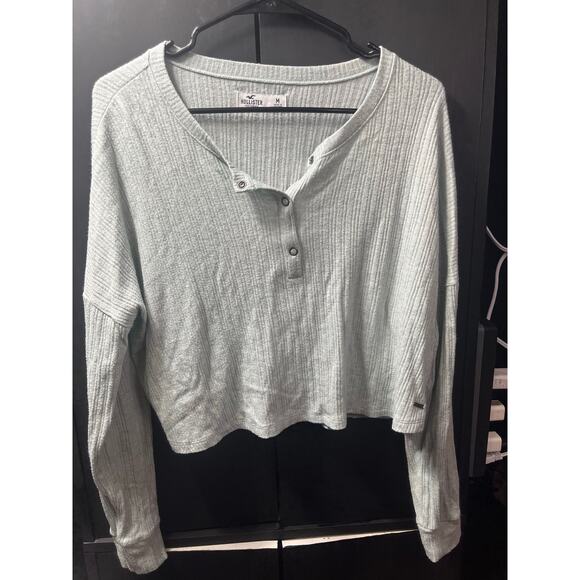 Hollister Tops - Hollister Waffle Knit Cropped Henley